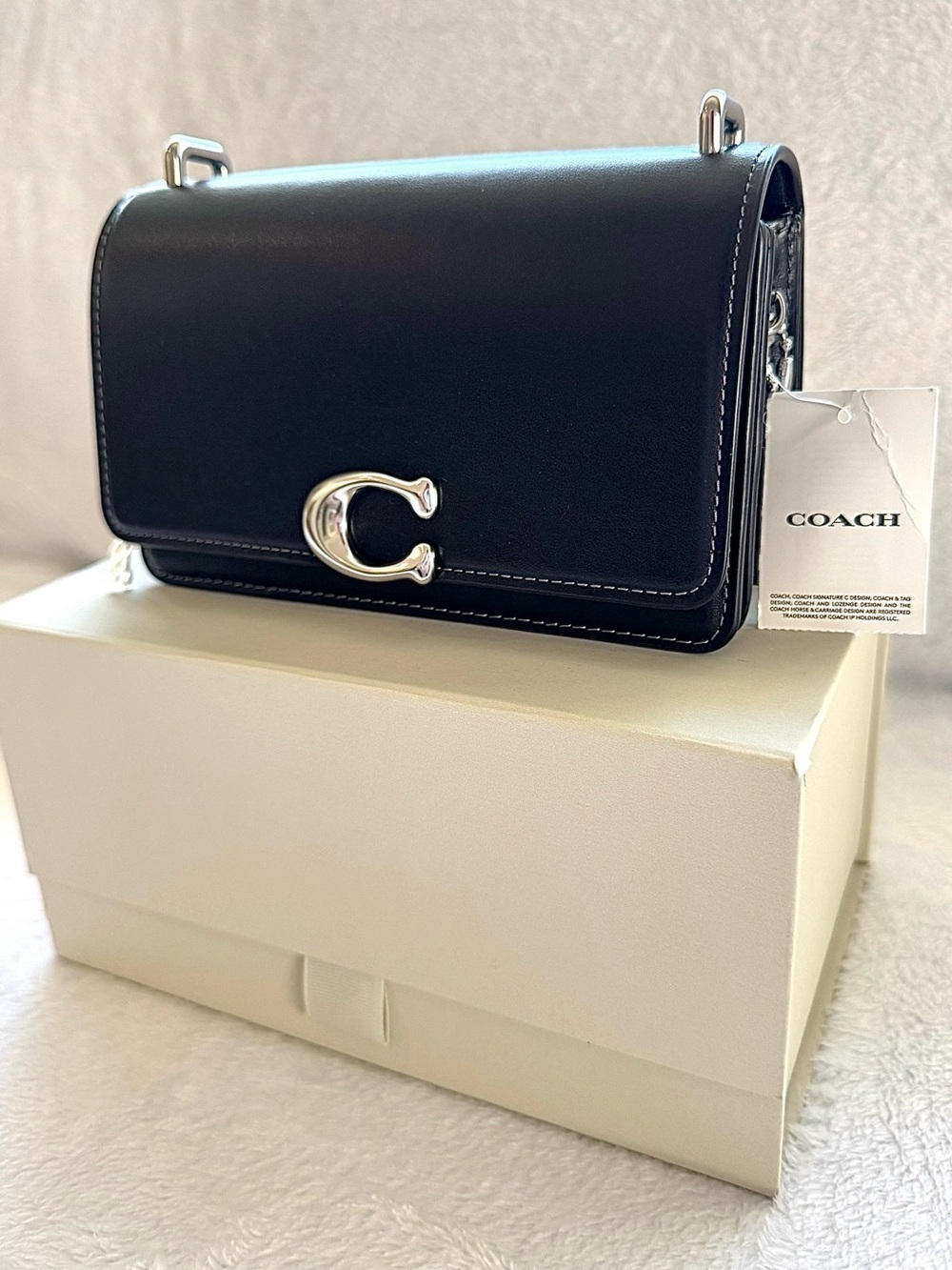 NWT Coach Bandit Crossbody Black Leather CD724 - Picture 2 of 15